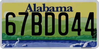 AL license plate 67BD044