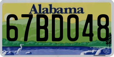 AL license plate 67BD048