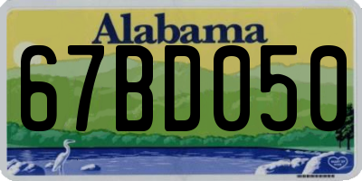 AL license plate 67BD050