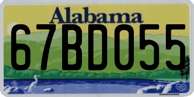 AL license plate 67BD055