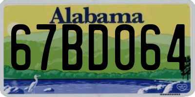 AL license plate 67BD064