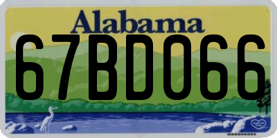 AL license plate 67BD066