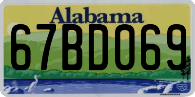 AL license plate 67BD069
