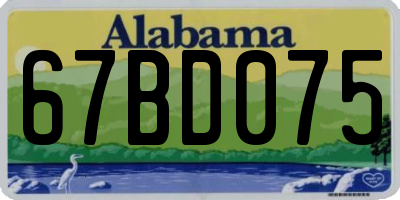 AL license plate 67BD075