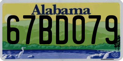 AL license plate 67BD079