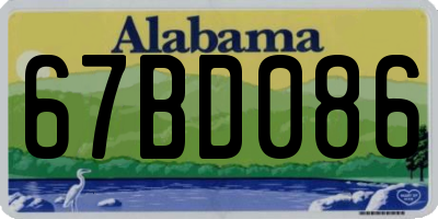 AL license plate 67BD086