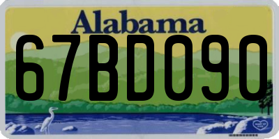 AL license plate 67BD090
