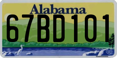AL license plate 67BD101