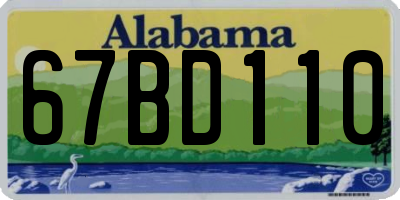 AL license plate 67BD110