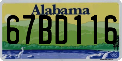 AL license plate 67BD116