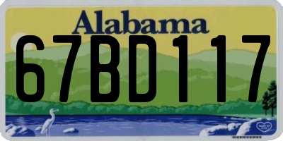 AL license plate 67BD117