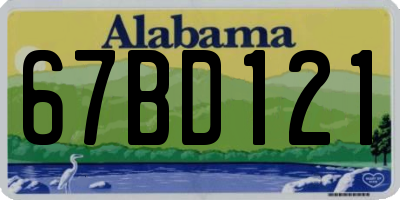 AL license plate 67BD121