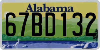 AL license plate 67BD132