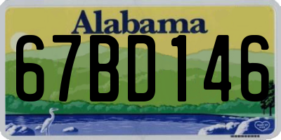 AL license plate 67BD146