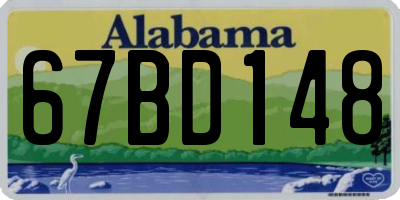 AL license plate 67BD148