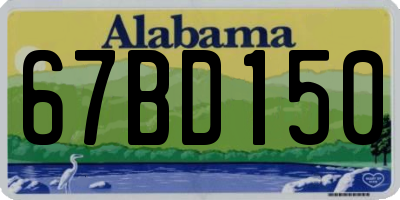 AL license plate 67BD150