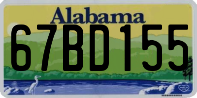 AL license plate 67BD155