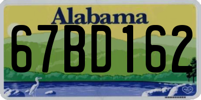 AL license plate 67BD162