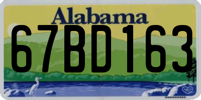 AL license plate 67BD163