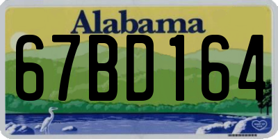 AL license plate 67BD164