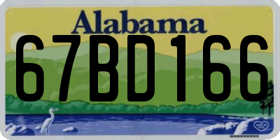 AL license plate 67BD166