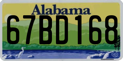 AL license plate 67BD168