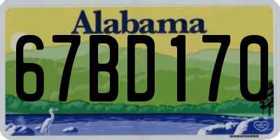 AL license plate 67BD170