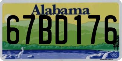 AL license plate 67BD176