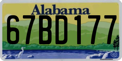 AL license plate 67BD177