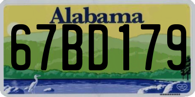 AL license plate 67BD179