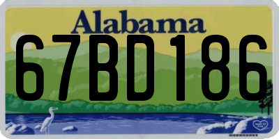 AL license plate 67BD186