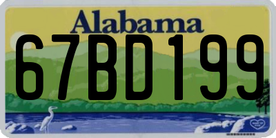 AL license plate 67BD199