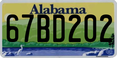 AL license plate 67BD202