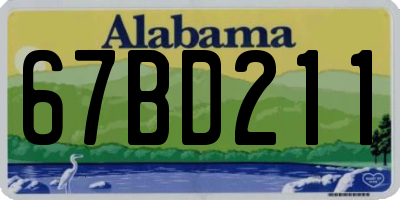 AL license plate 67BD211