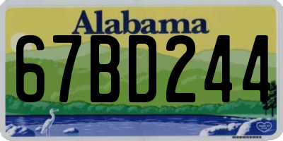 AL license plate 67BD244