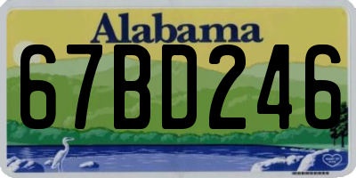 AL license plate 67BD246