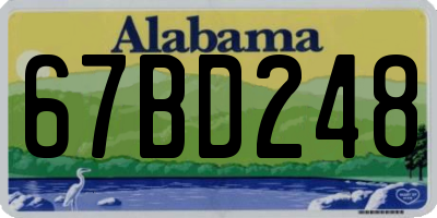 AL license plate 67BD248