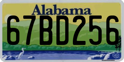 AL license plate 67BD256