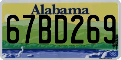 AL license plate 67BD269
