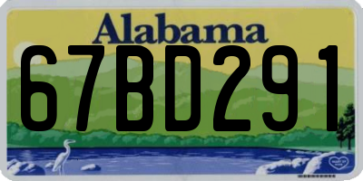 AL license plate 67BD291