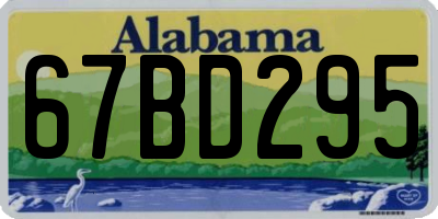 AL license plate 67BD295