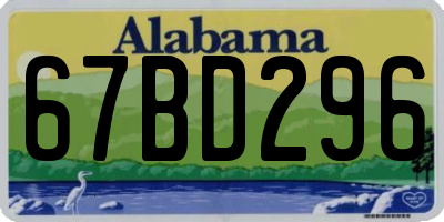 AL license plate 67BD296