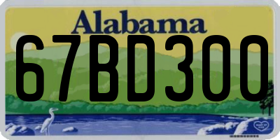 AL license plate 67BD300