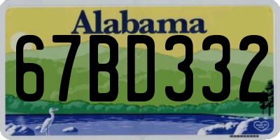 AL license plate 67BD332