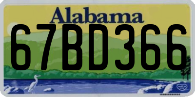 AL license plate 67BD366
