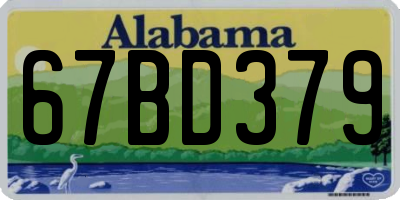 AL license plate 67BD379