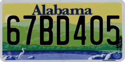 AL license plate 67BD405