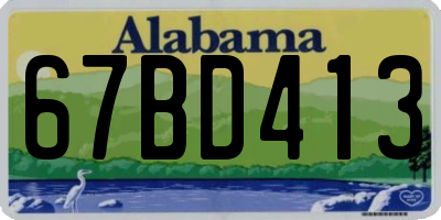 AL license plate 67BD413