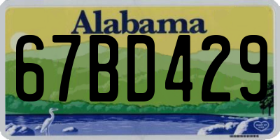 AL license plate 67BD429