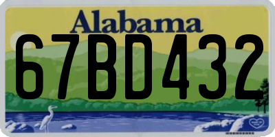 AL license plate 67BD432